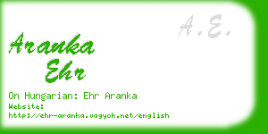 aranka ehr business card